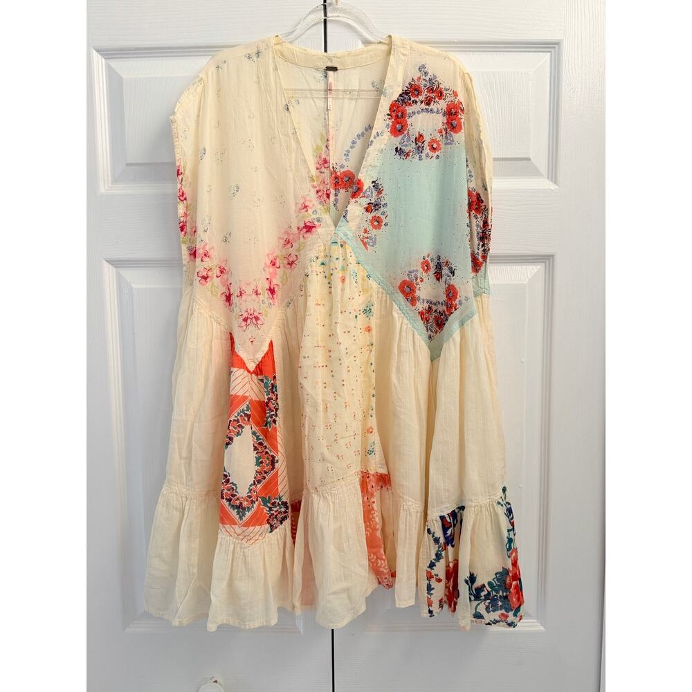 Free People Women's Mended With Scarves Mini Dress Medium New - Picture 3 of 5
